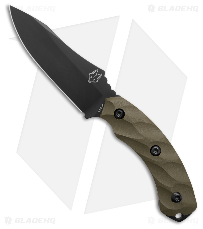 Southern Grind Jackal Fixed Blade Knife OD Green G-10 (4.6" Black PVD)