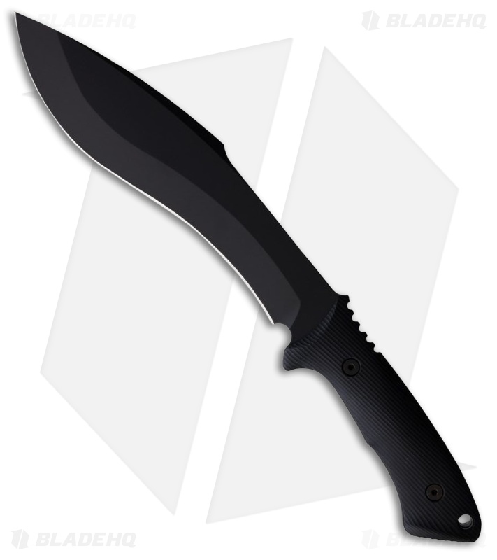 Spartan Blades Harsey Kukri Fixed Blade Knife Black Polymer (6.75" Black)