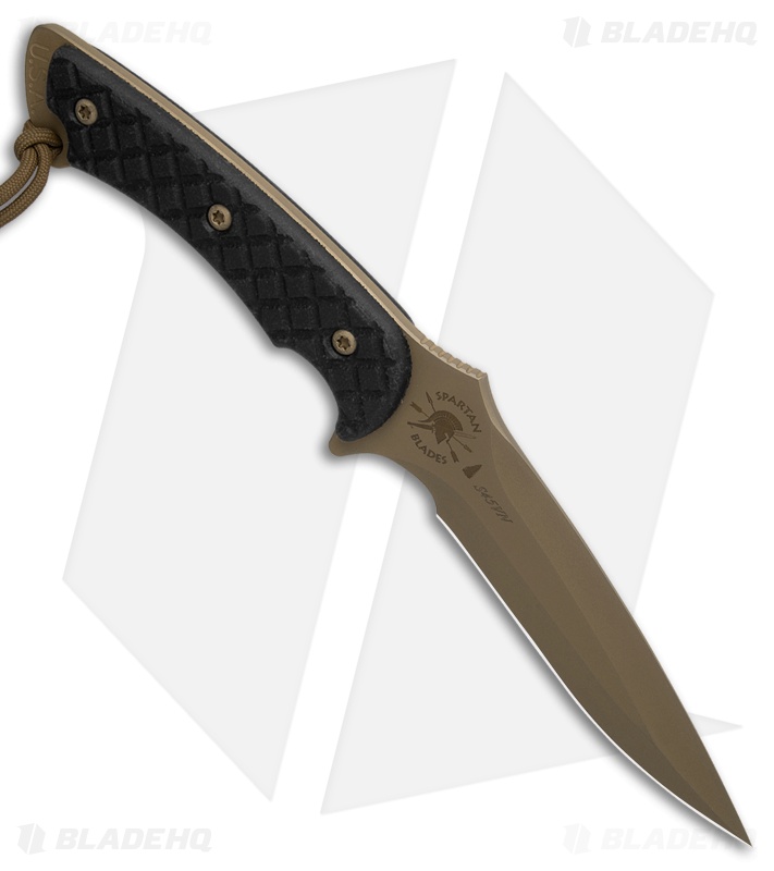 Spartan Blades Ares Knife Fixed Blade Black Micarta (5.38" DE Plain) SB1