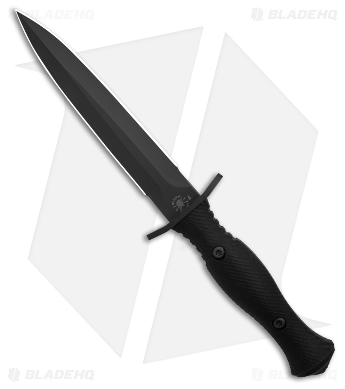 Spartan Blades Harsey Dagger Fixed Blade Knife Black G-10 (6" Black)