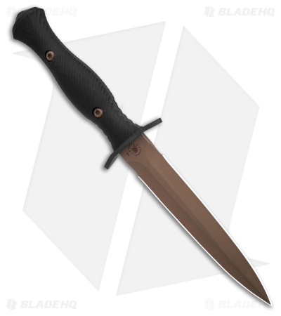 Spartan Blades Harsey Dagger Fixed Blade Knife Black G-10 (6" Dark Earth)