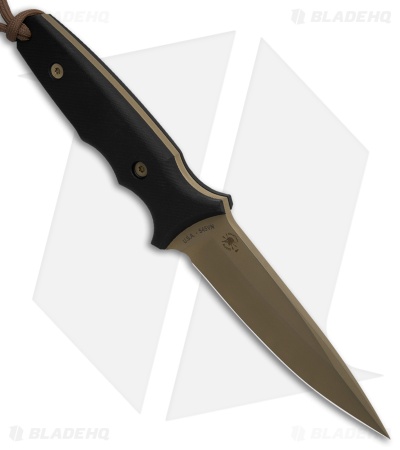 Spartan Blades Harsey TT Fixed Blade Knife Black Micarta (4.5" FDE)