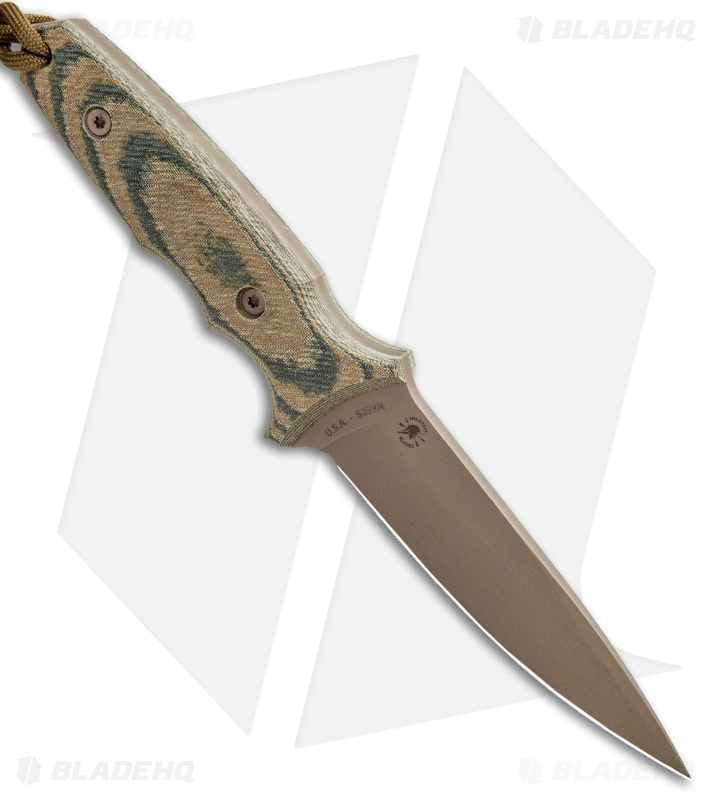Spartan Blades Harsey TT Fixed Blade Knife Multi-Cam Micarta (4.5" FDE)