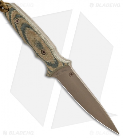 Spartan Blades Harsey TT Fixed Blade Knife Multi-Cam Micarta (4.5" FDE)