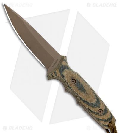 Spartan Blades Harsey TT Fixed Blade Knife Multi-Cam Micarta (4.5" FDE)