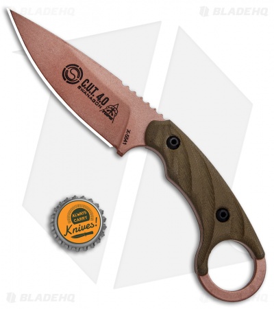 TOPS Knives C.U.T. 4.0 Knife | OD Green Micarta | Blade HQ