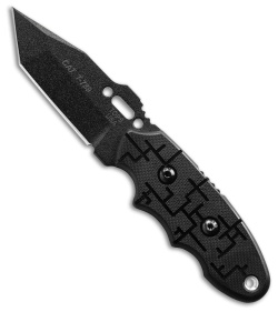 TOPS Knives C.A.T.  Tanto Fixed Blade Knife Black G-10 (3.25 Black) 203T-01