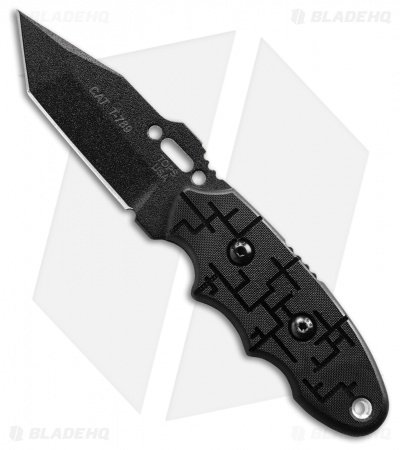 TOPS Knives C.A.T. Tanto Fixed Blade Knife Black G-10 (3.25 Black