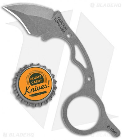 TOPS Knives Quickie Karambit Fixed Blade Knife  (1.63" Tumbled)