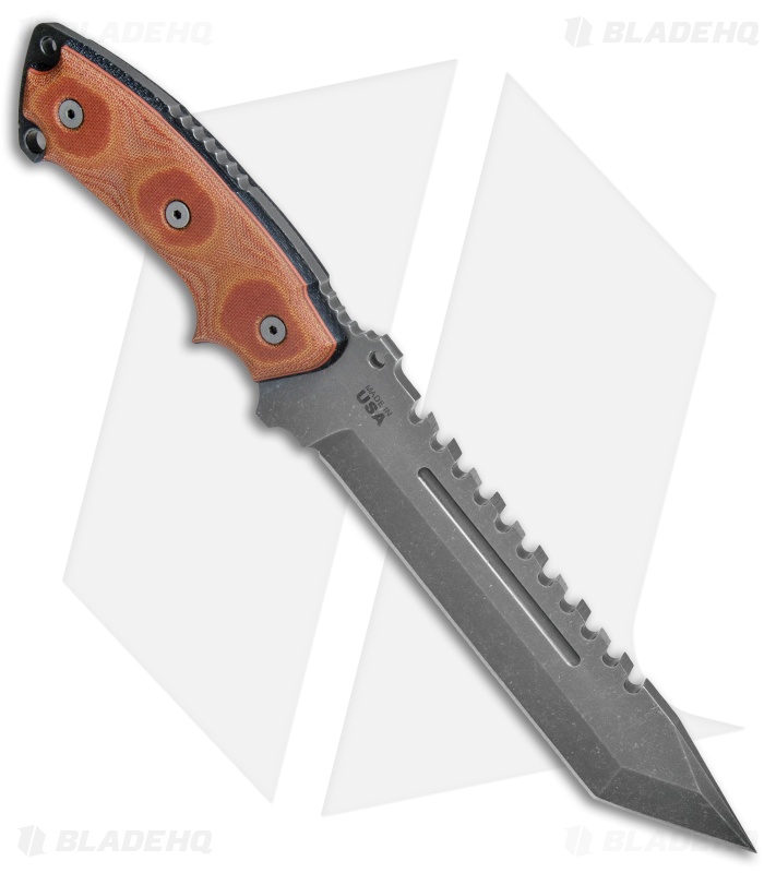 TOPS Knives Steel Eagle Delta Class Tanto Knife (7.5" Acid Rain) 107D-DC 