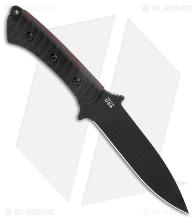TOPS Knives Szabo Express S/E Fixed Blade Knife Black Micarta (5.6" Black) 