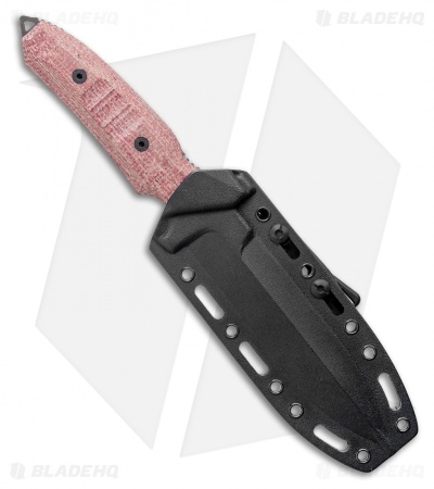 Viper Knives Fearless Fixed Blade Knife Red Micarta (6" Black)