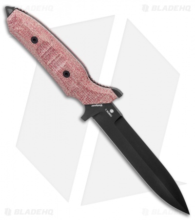 Viper Knives Fearless Fixed Blade Knife Red Micarta (6" Black)