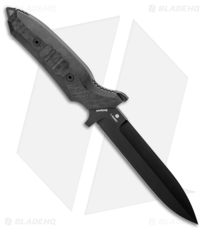 Viper Knives Fearless Fixed Blade Knife Carbon Fiber (6" Black)