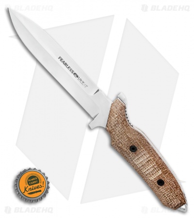 Viper Knives Fearless Fixed Blade Knife Green Micarta (6" Stonewash)