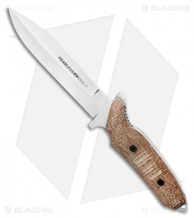 Viper Knives Fearless Fixed Blade Knife Green Micarta (6" Stonewash)