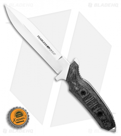 Viper Knives Fearless Fixed Blade Knife Carbon Fiber (6" Stonewash)