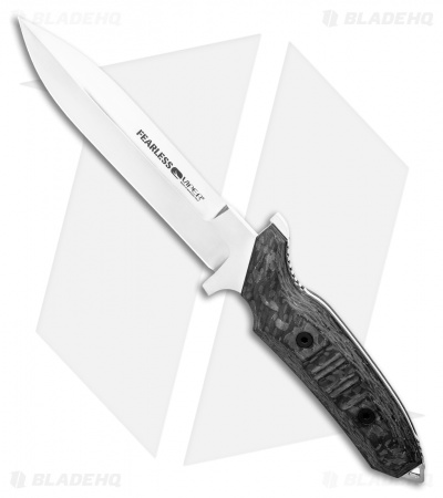 Viper Knives Fearless Fixed Blade Knife Carbon Fiber (6" Stonewash)