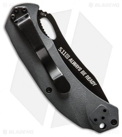 5.11 Tactical Alpha Liner Lock Folding Knife Gray FRN (3" Black) 51127