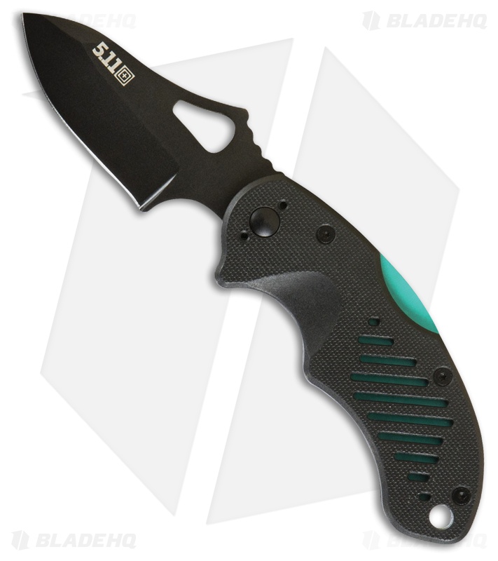 5.11 Tactical DTP Lock Back Knife Black/Blue FRN (2.85" Black)