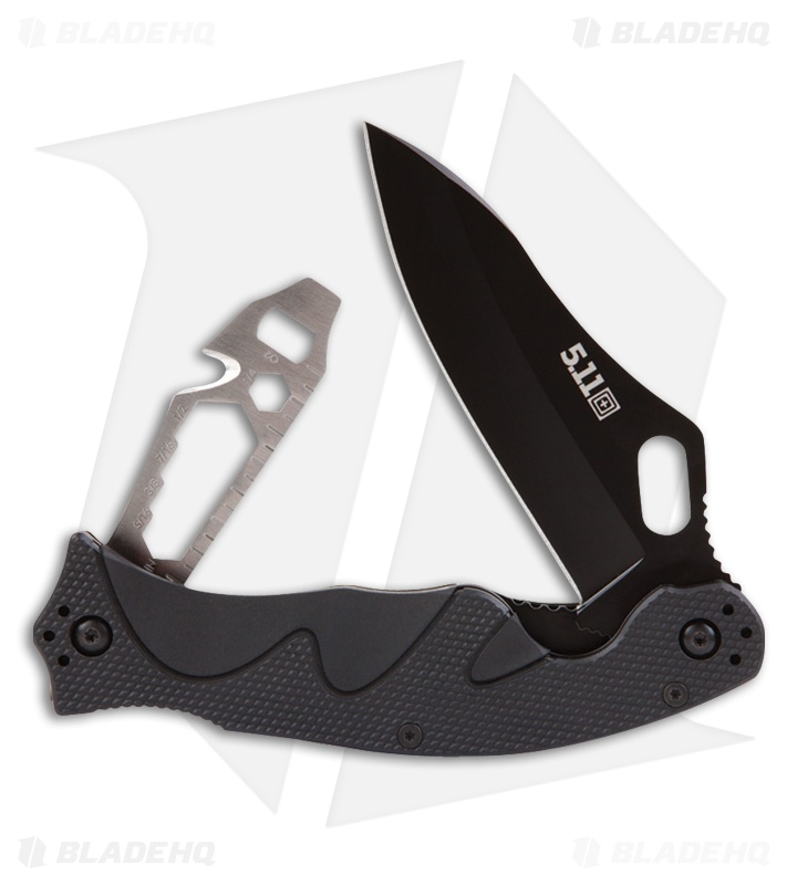 5.11 Tactical Double Duty Quick Fix Liner Lock Knife Black FRN (3.75" Black) 