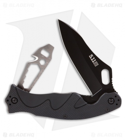 5.11 Tactical Double Duty Quick Fix Liner Lock Knife Black FRN (3.75" Black) 