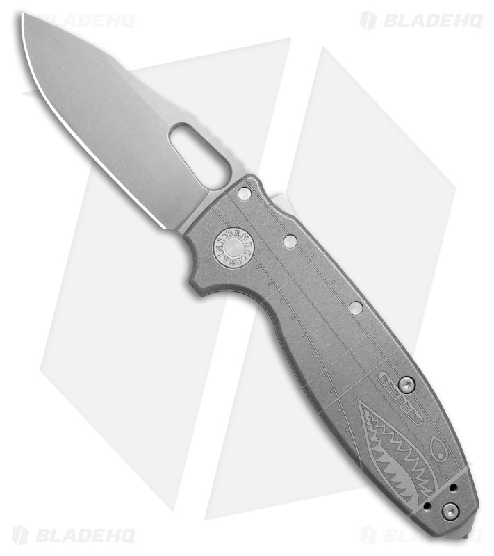 Demko Knives Shark-A-Tac Shark-Lock Knife P-40 Shark Mouth Titanium (3.5" SW)
