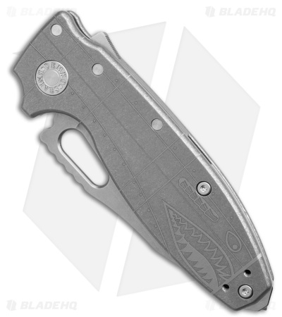 Demko Knives Shark-A-Tac Shark-Lock Knife P-40 Shark Mouth Titanium (3.5" SW)