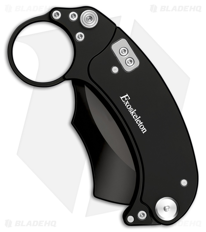 Exoskeleton Knives EVO-K Gravity Karambit Knife Black Aluminum (2.5" Black)