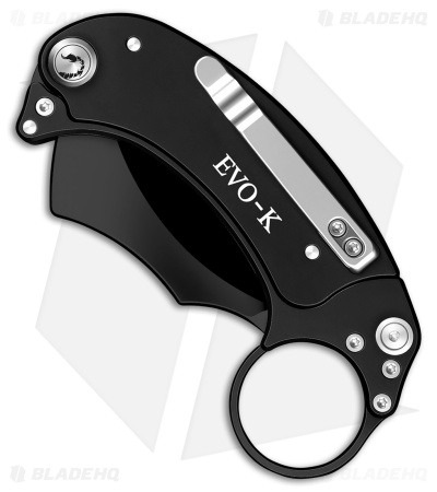Exoskeleton Knives EVO-K Gravity Karambit Knife Black Aluminum (2.5" Black)