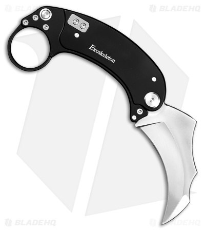 Exoskeleton Knives EVO-K Gravity Karambit Knife Black Aluminum (2.5" Satin)