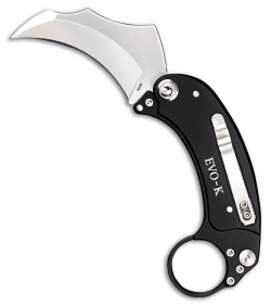 Exoskeleton Knives EVO-K Gravity Karambit Knife Black Aluminum (2.5" Satin)