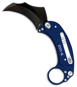 Exoskeleton Knives EVO-K Gravity Karambit Knife Deep Blue Aluminum (2.5" Black)