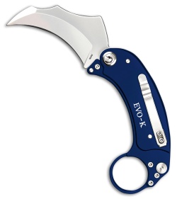 Exoskeleton Knives EVO-K Gravity Karambit Knife Deep Blue Aluminum (2.5" Satin)