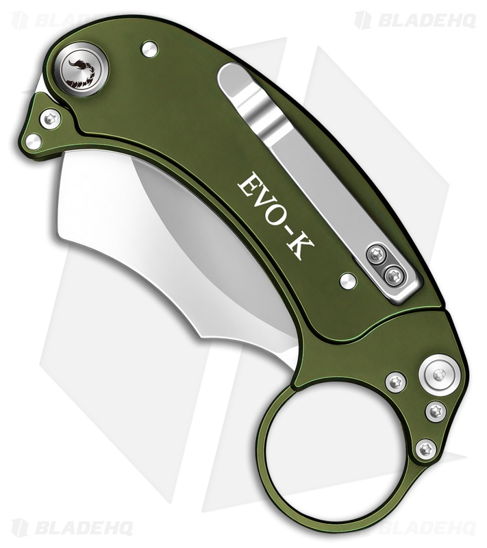 Exoskeleton Knives EVO-K | Deep Green Aluminum | Satin