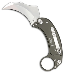 Exoskeleton Knives EVO-K Gravity Karambit Knife Gray Aluminum (2.5" Satin)