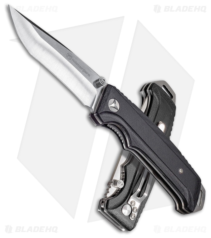 Kilimanjaro Allatro Folding Knife Black G-10 (3.25" Satin) 910119