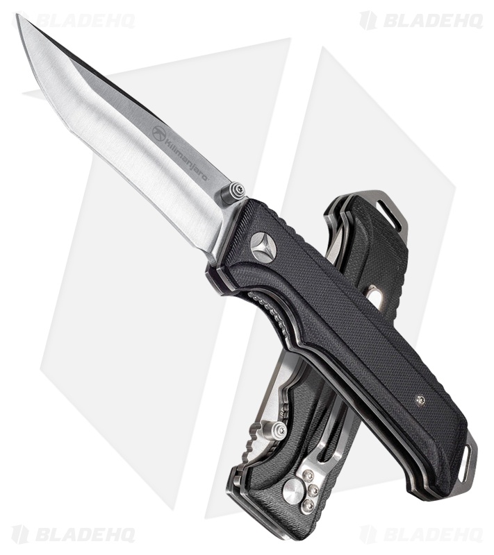 Kilimanjaro Allatro Spring Assisted Knife Black G-10 (3.25" Satin) 910116