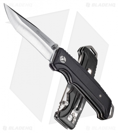 Kilimanjaro Allatro Spring Assisted Knife Black G-10 (3.25" Satin) 910116