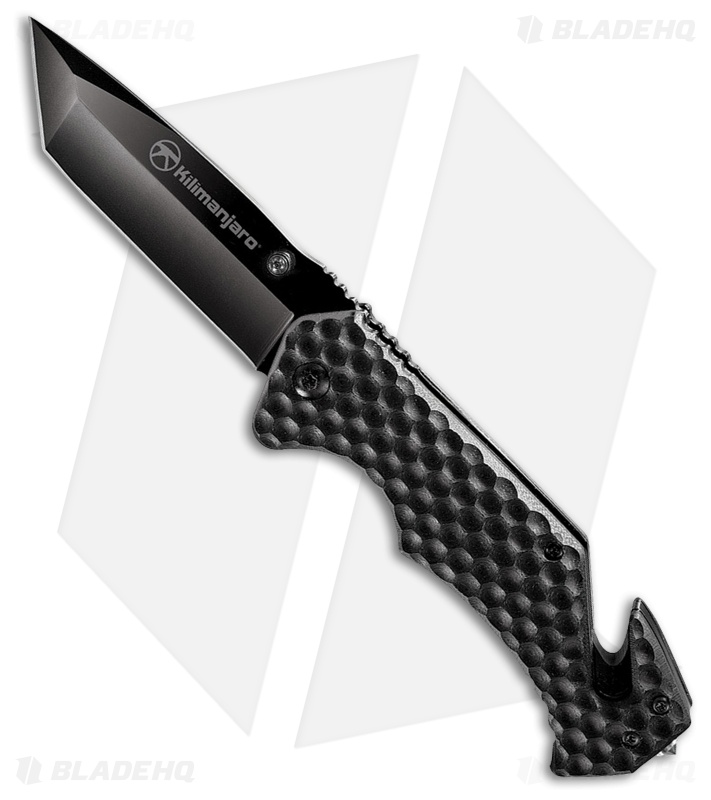 Kilimanjaro UTAC Tanto Folding Knife Black G-10 (3.5" Black) 910033