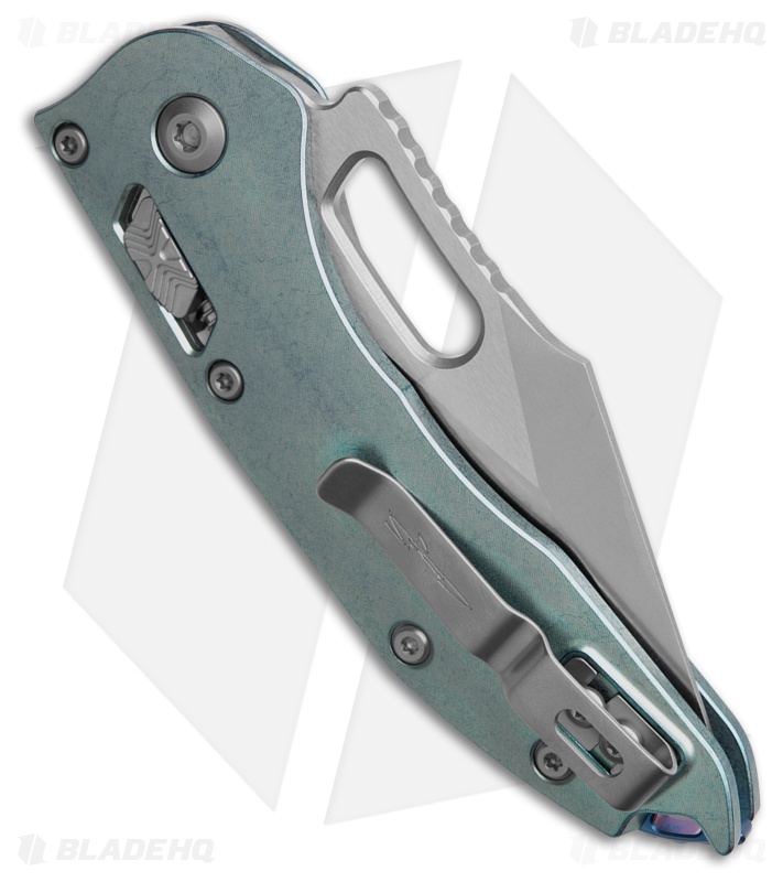 Microtech Stitch Knife | Ice Blue Ti | Stonewash