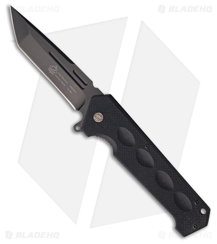 saaya-5353 Puma SGB Blackcat 55 Tanto Spring Assisted Knife Black G-10 (4.5