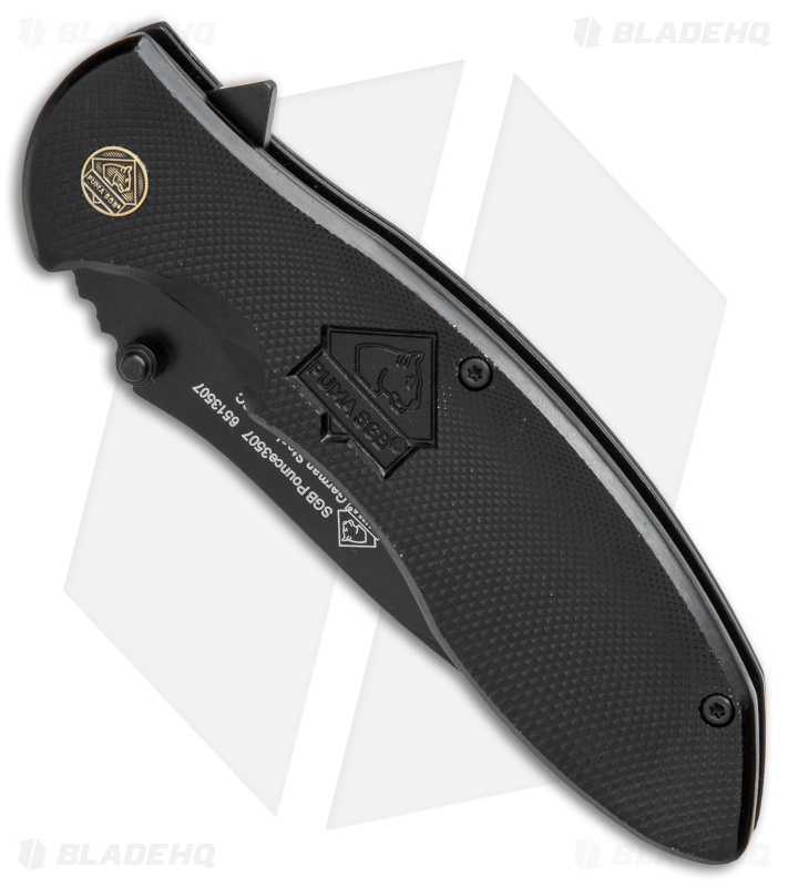 Puma SGB Pounce Spring Assisted Knife Black Aluminum (3.5" Black)