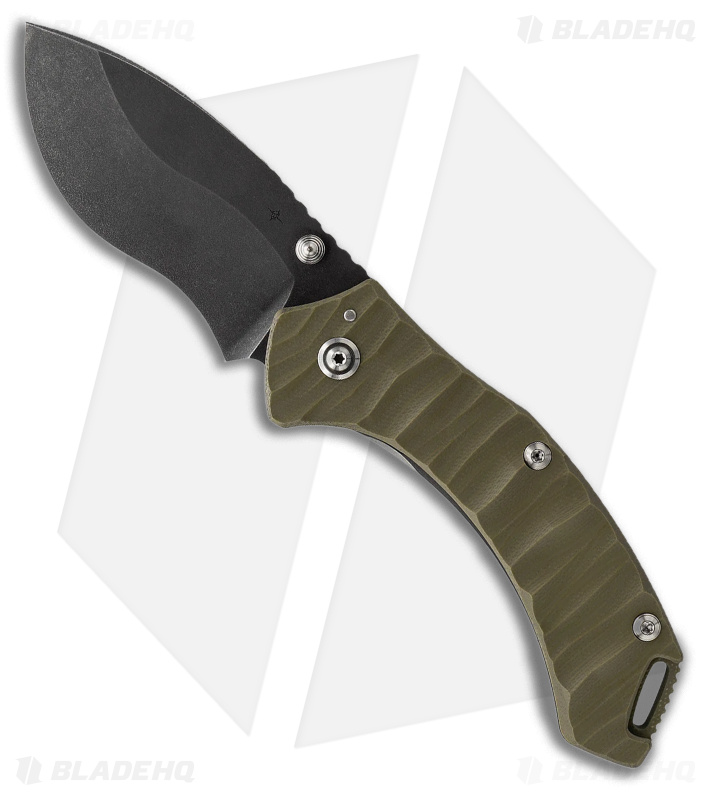 Toor Knives XT1 Bravo Frame Lock Knife Titanium/OD Green G-10 (3.1" Black SW)