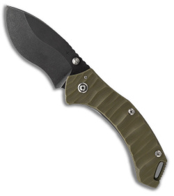 Toor Knives XT1 Bravo Frame Lock Knife Titanium/OD Green G-10 (3.1" Black SW)