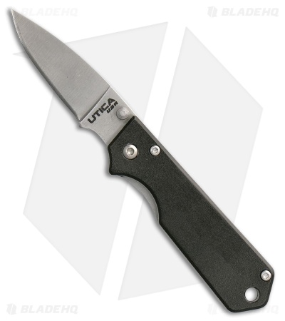 Utica Black Aluminum Liner Lock Knife (2" Satin)