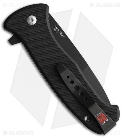 Al Mar SERE 2020 Spring Assisted Knife Black G-10 (3.6" Black Serr)
