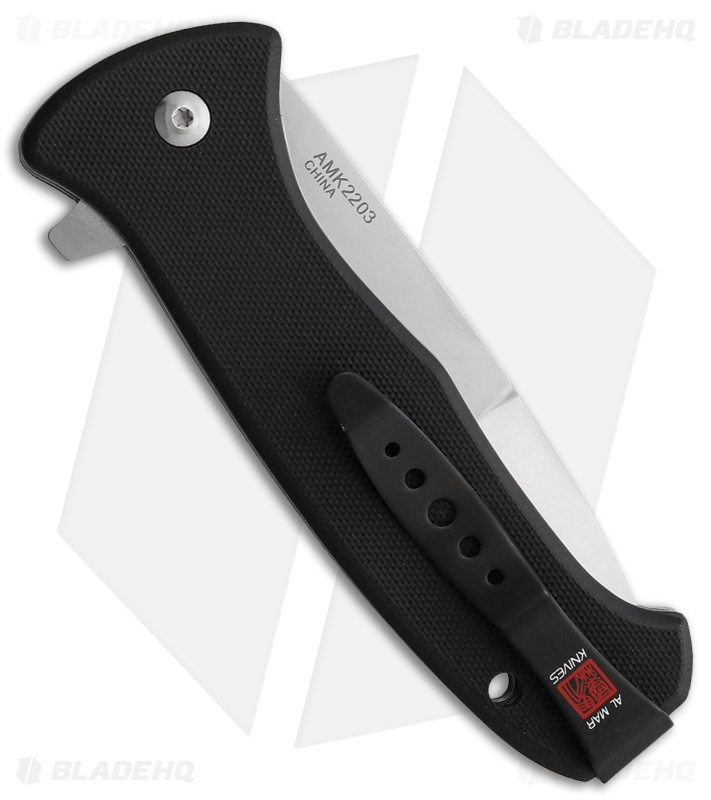 Al Mar SERE 2020 Spring Assisted Knife Black G-10 (3.6" Satin Serr)
