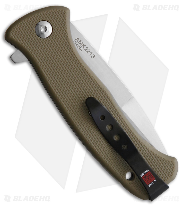 Al Mar Mini SERE 2020 Spring Assisted Knife Coyote GFN (3" Satin Serr)