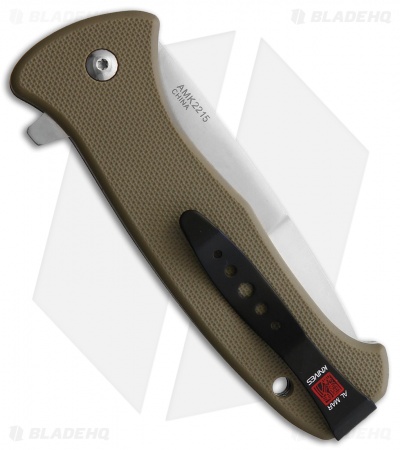 Al Mar SERE 2020 Spring Assisted Knife Coyote  GFN (3.6" Satin Serr)